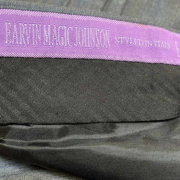 Arvin Magic Johnson Strips Dress Pants Gray Men Size 48 R - Picture 9 of 9